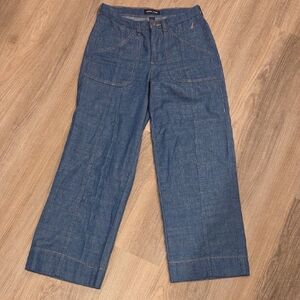 Nautica Blue Wide-Leg Denim Trousers Size 2